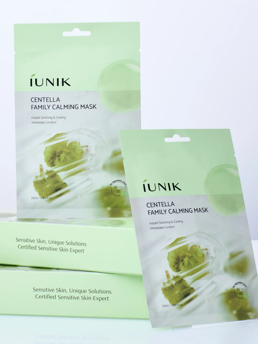 Успокаивающая тканевая маска с 7 видами центеллы и Vitamin B5 Complex IUNIK Centella Family Calming Mask 25ml/1шт