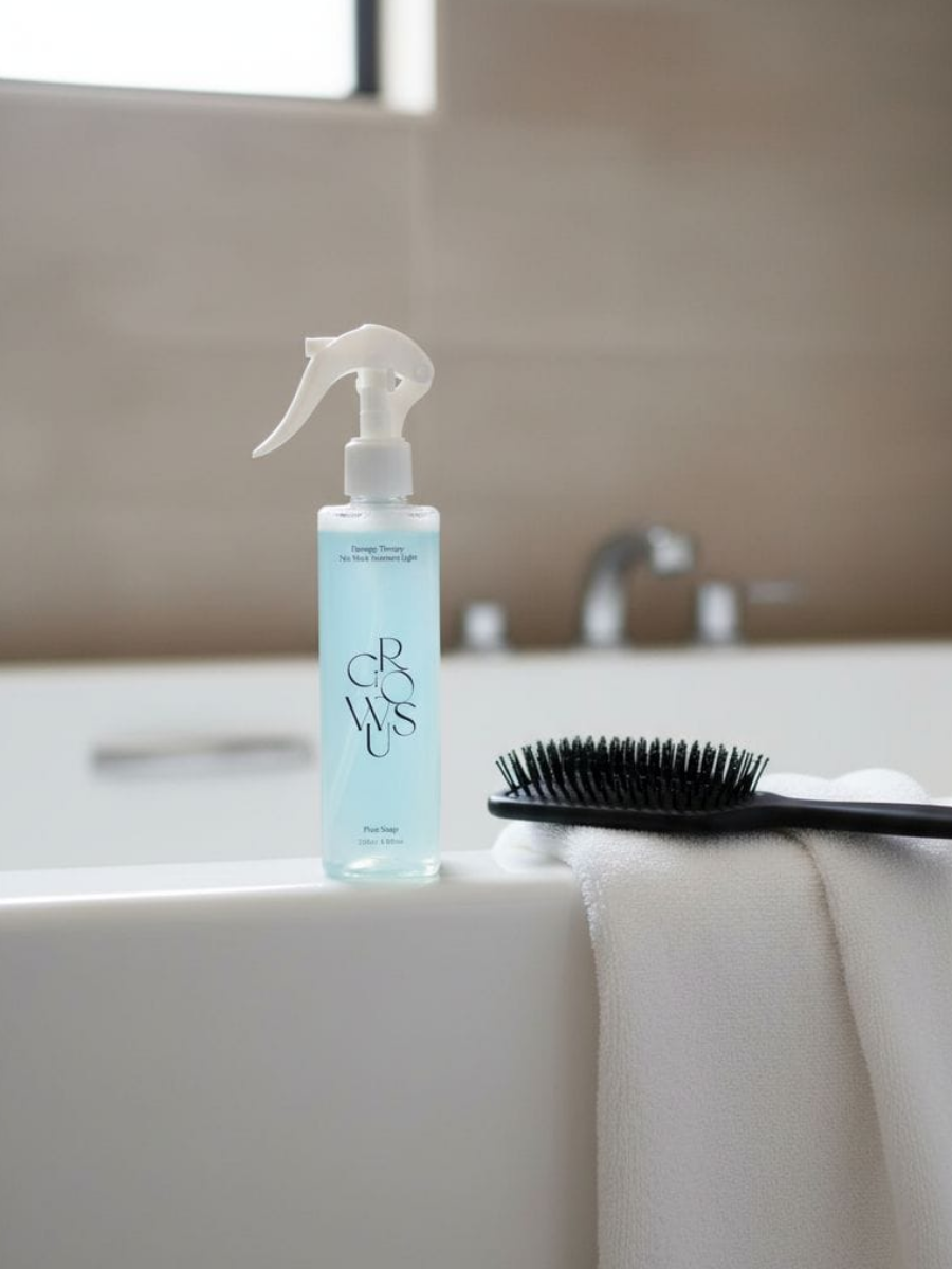 Лёгкий несмываемый спрей-уход для волос GROWUS Damage Therapy No-wash Treatment Light Pure Soap 250 мл