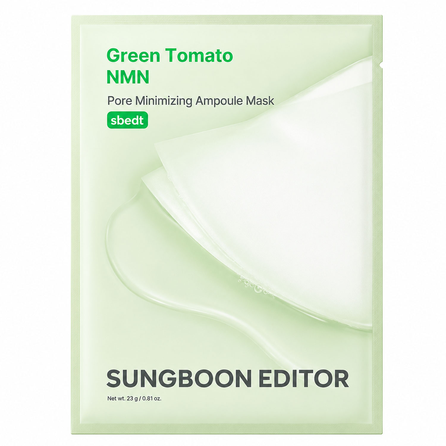 Лифтинг-маска для сужения пор Sungboon Editor Green Tomato NMN Pore Minimizing Ampoule Mask 1шт
