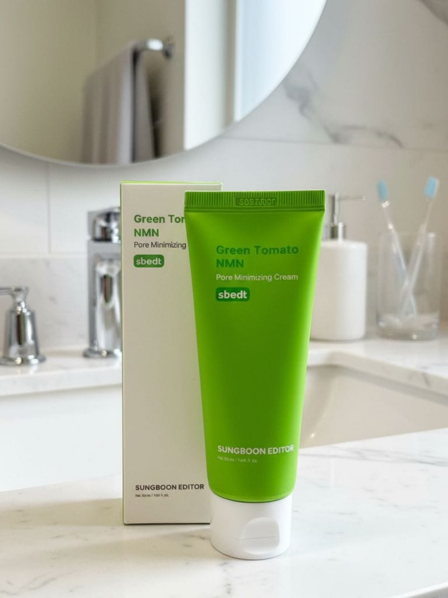 Крем-праймер для сужения пор Sungboon Editor Active Green Tomato NMN Pore Minimizing Cream 50мл