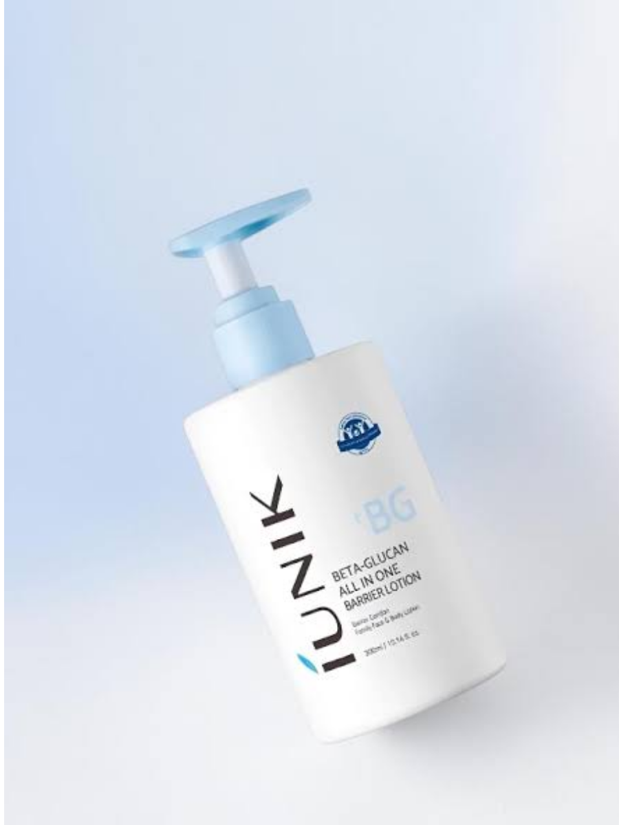 Увлажняющий лосьон «всё в одном» для лица и тела всей семьи IUNIK Beta Glucan All In One Barrier Lotion 300 мл