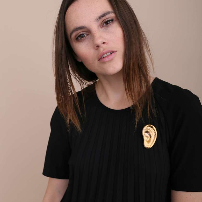 Брошь Ухо золотое