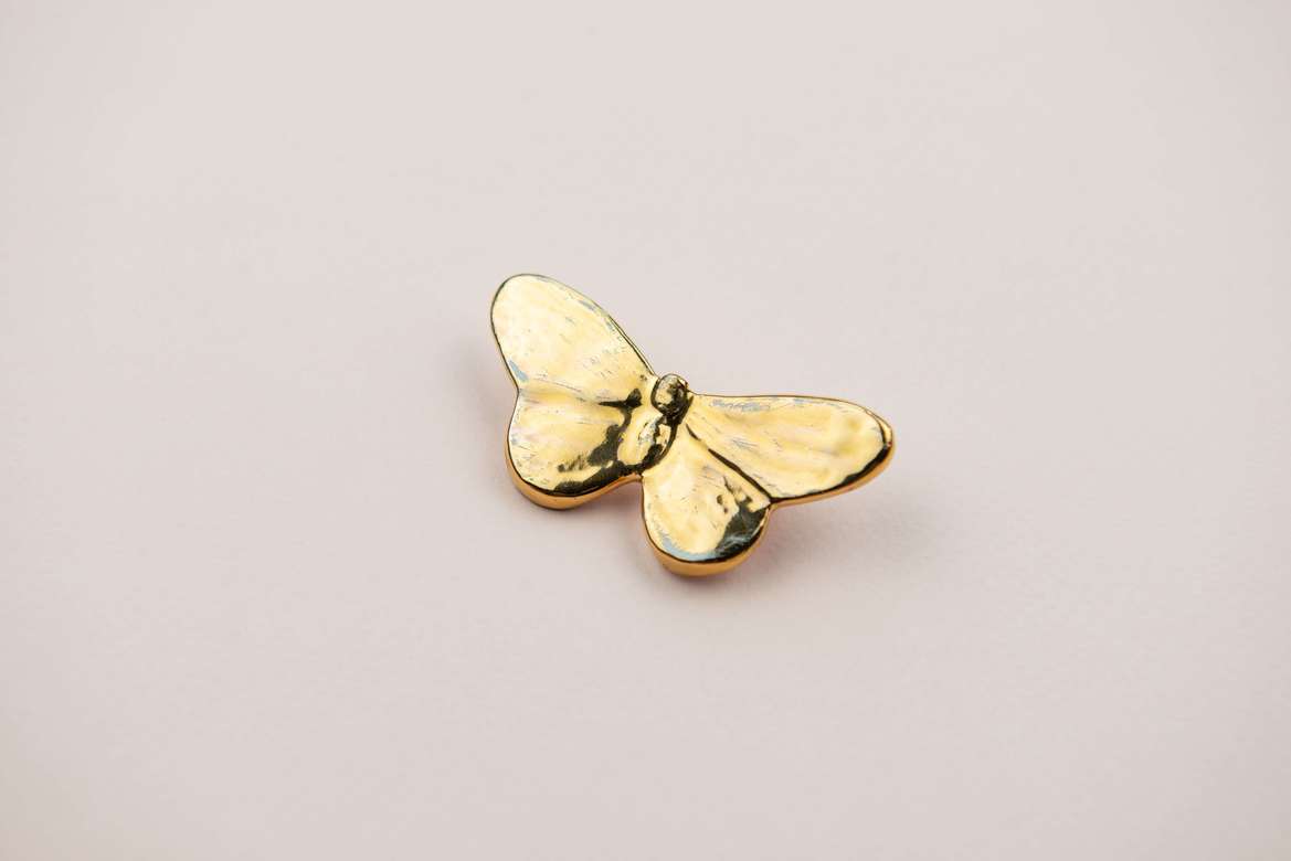 Брошь "Бабочка" золотая