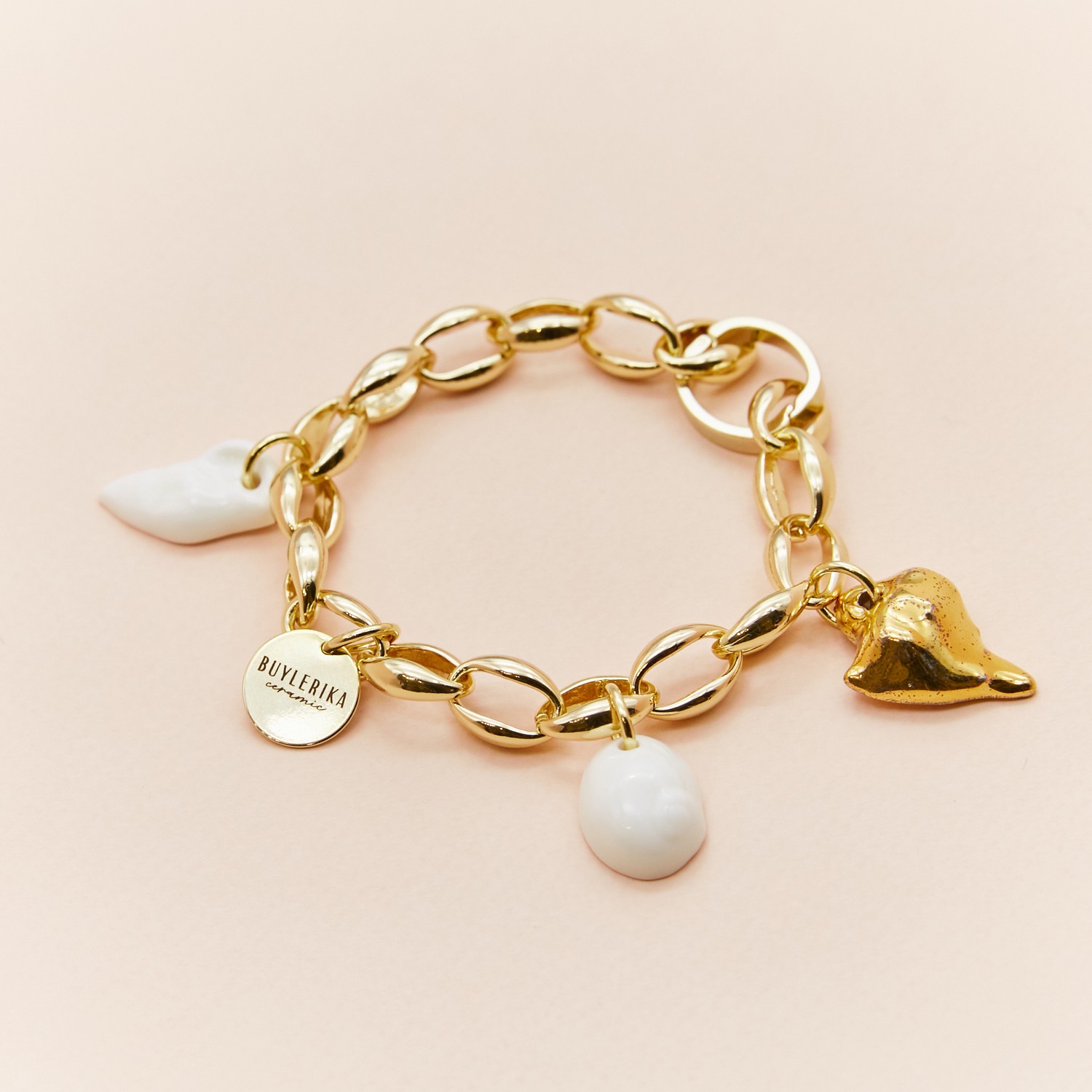 Браслет ракушки фарфор авторский Buylerika Ceramic ручная работа