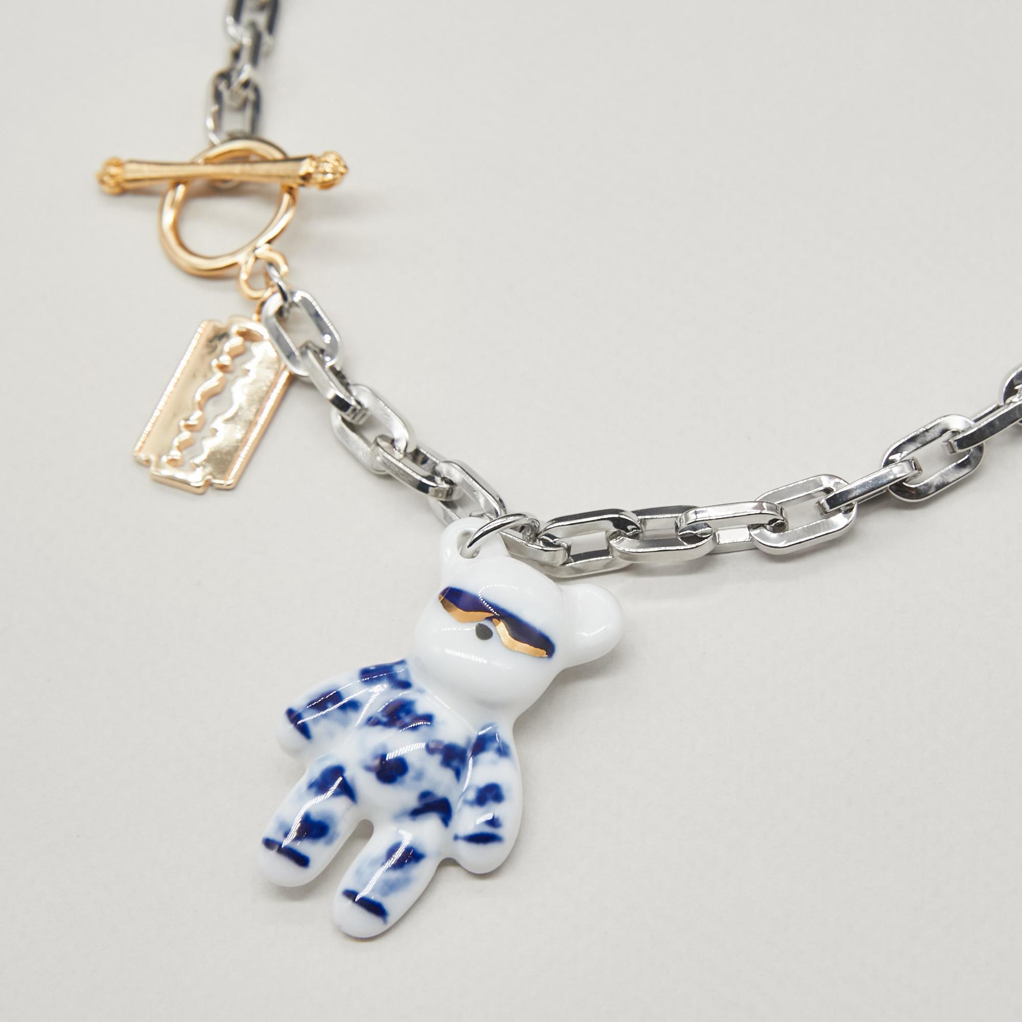 Колье мишка роспись леопард биколор