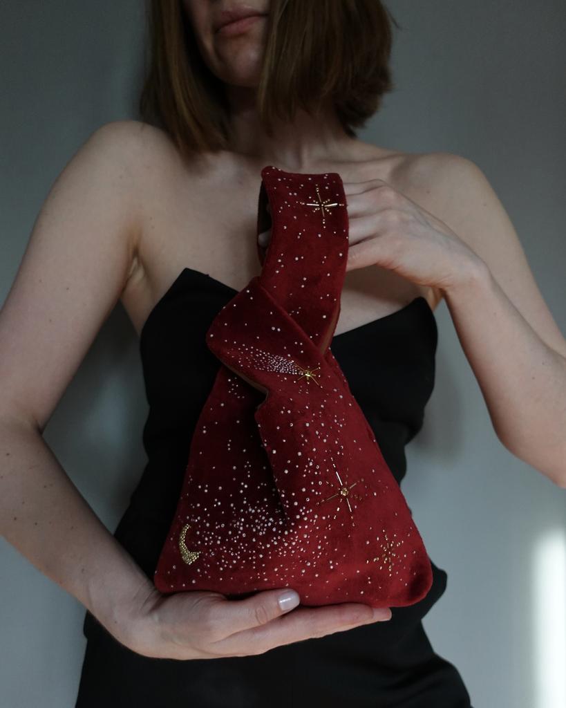 Japanese Knot Bag "Falling Stars"