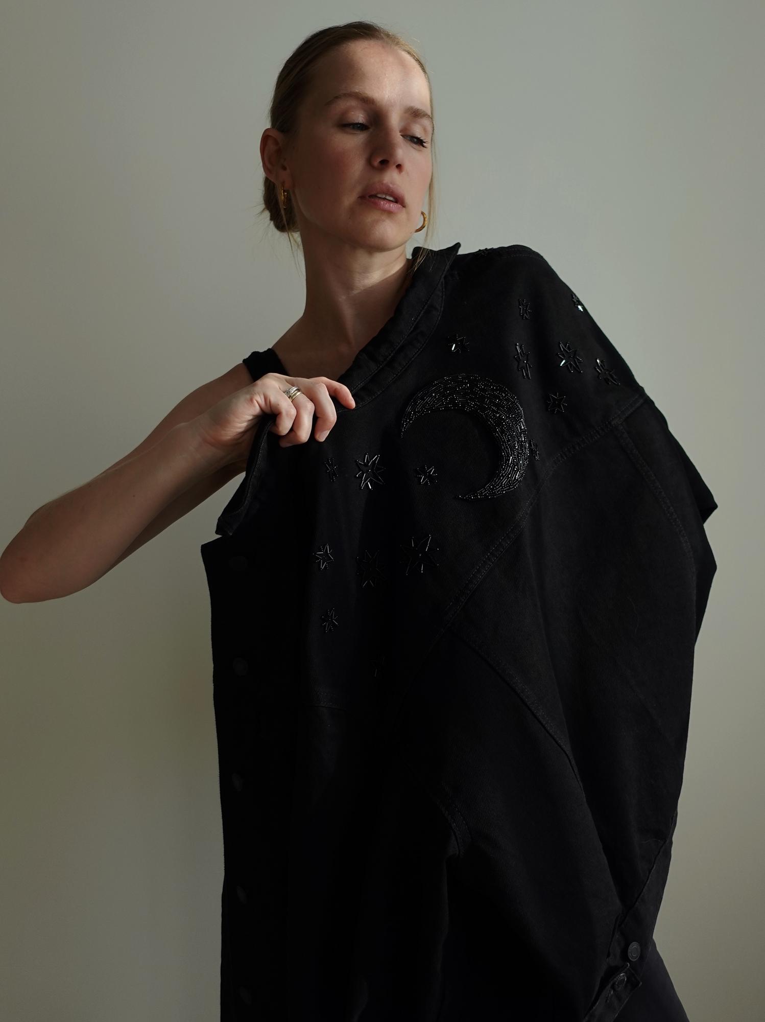 ДЖИНСОВАЯ КУРТКА OVERSIZE  "BLACK CRESCENT"