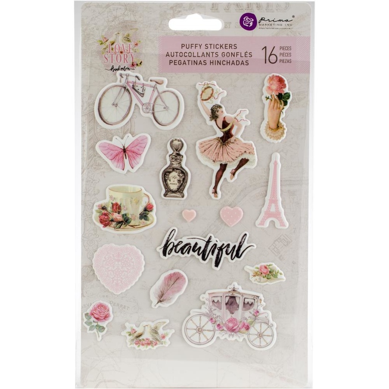 Наклейки объемные Love Story Puffy Stickers