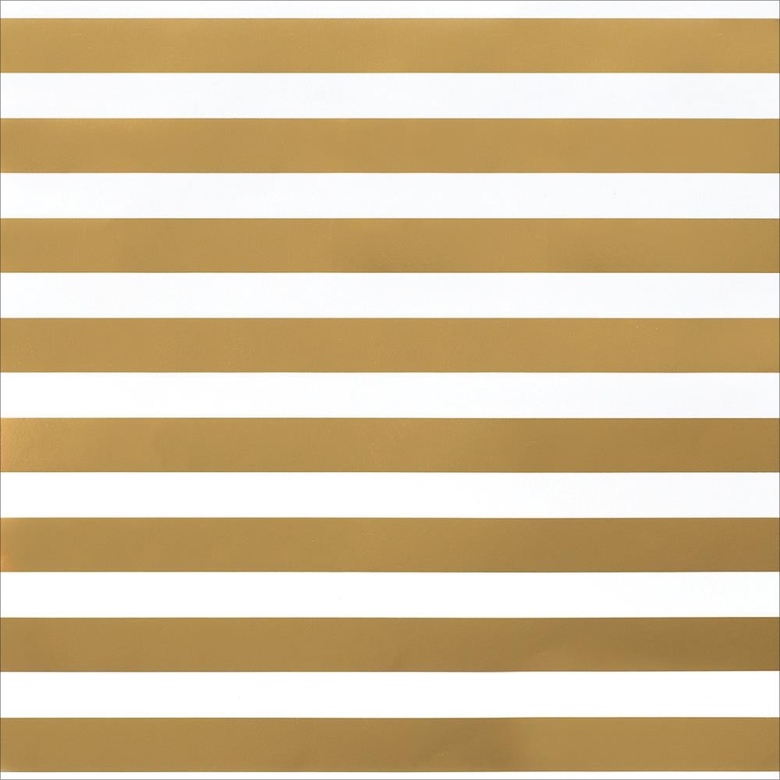 Лист  бумаги с фольгированием Thick Gold Foil Stripe On White 30*30 (2)
