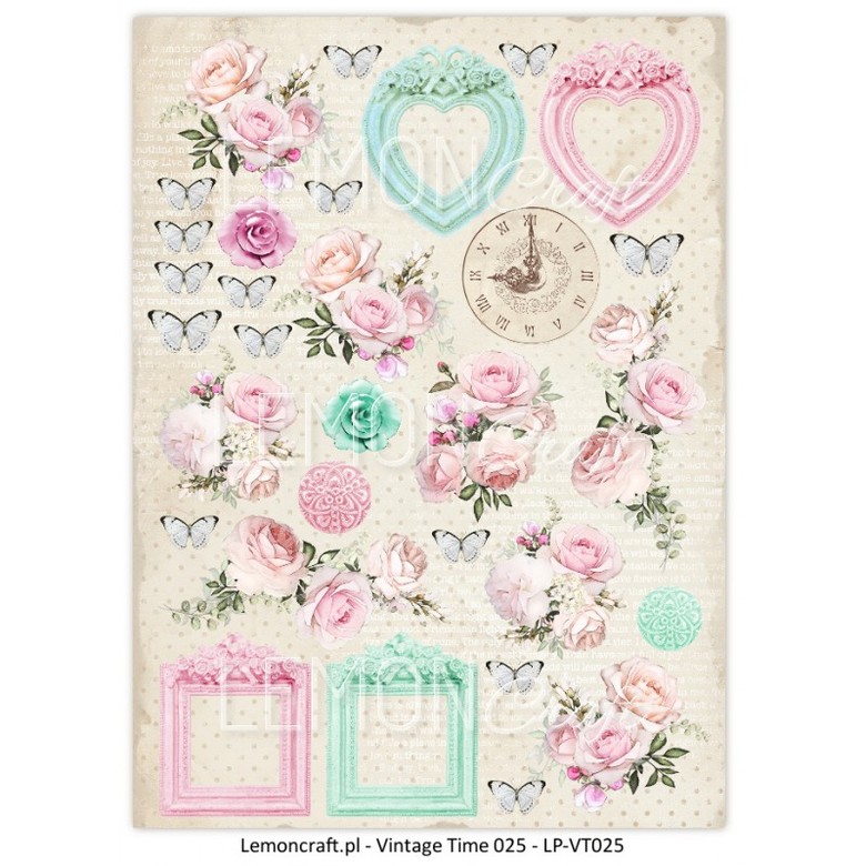 Лист для вырезания Vintage time 025
