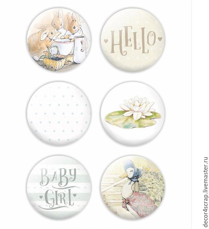 Набор фишек Кролик Питер и его друзья (девочка)