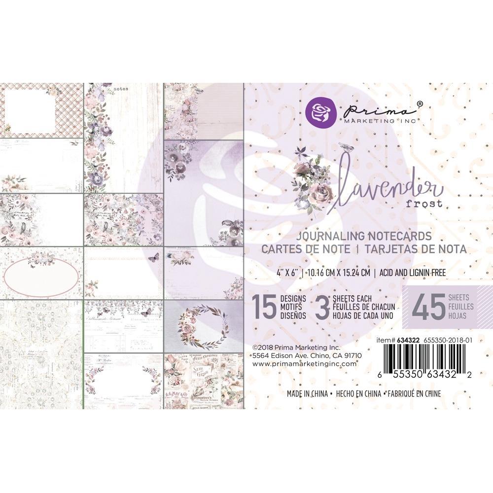 Набор карточек Lavender Frost Journaling Cards Pad 4"X6"