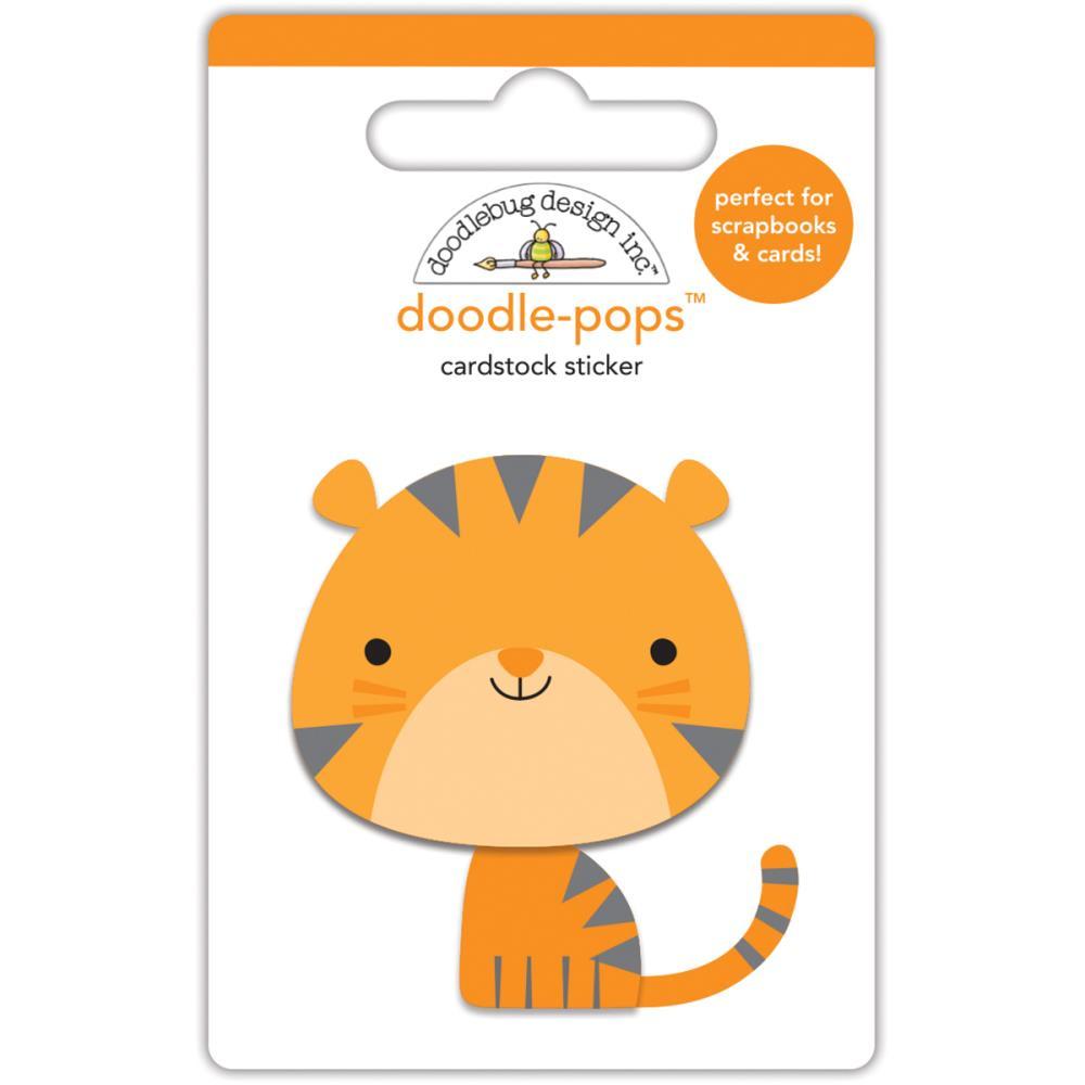 Наклейки Doodlebug Doodle-Pops 3D Stickers At The Zoo Tommy Tiger