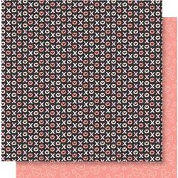 Лист бумаги Hugs N' Kisses Kissing Booth Double-Sided Cardstock 12"X12" (3)