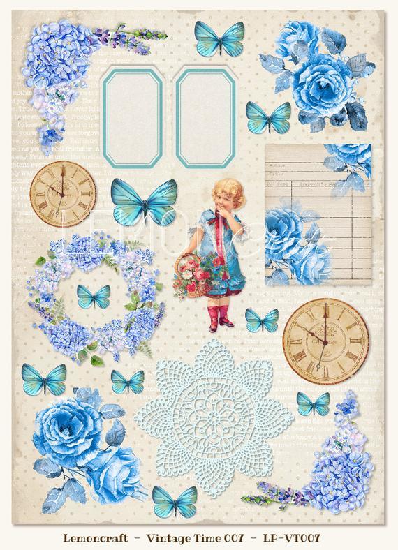 Лист для вырезания Vintage Time 007