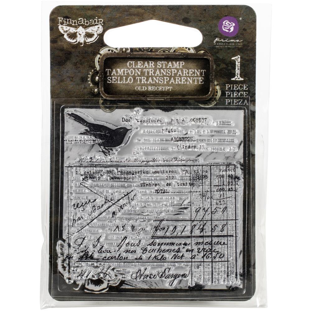 Штамп Old Receipt Finnabair Clear Stamp 2.5"X2.5"