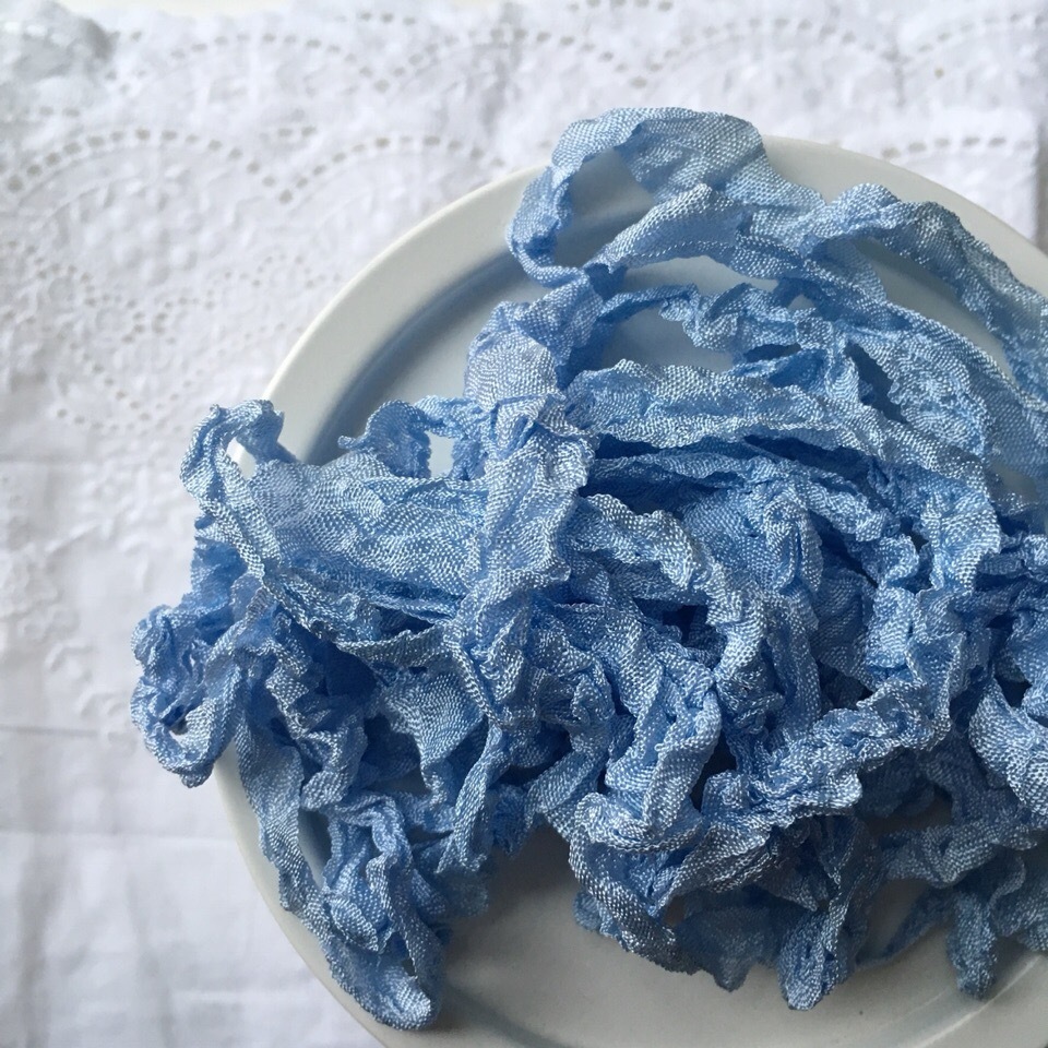 Шебби-лента , Бледно- голубой (45 см)