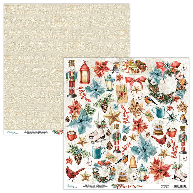 Лист для вырезания Mintay paper Home for Cristmas 09
