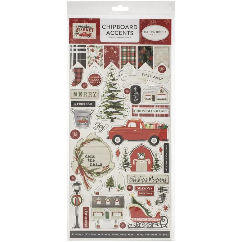 Чипборд Carta Bella Christmas Market  6"X13" (4)