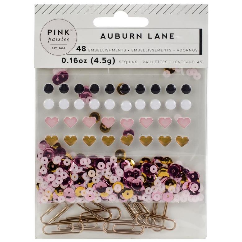 Украшения Pink Paislee Auburn Lane Mixed Embellishments