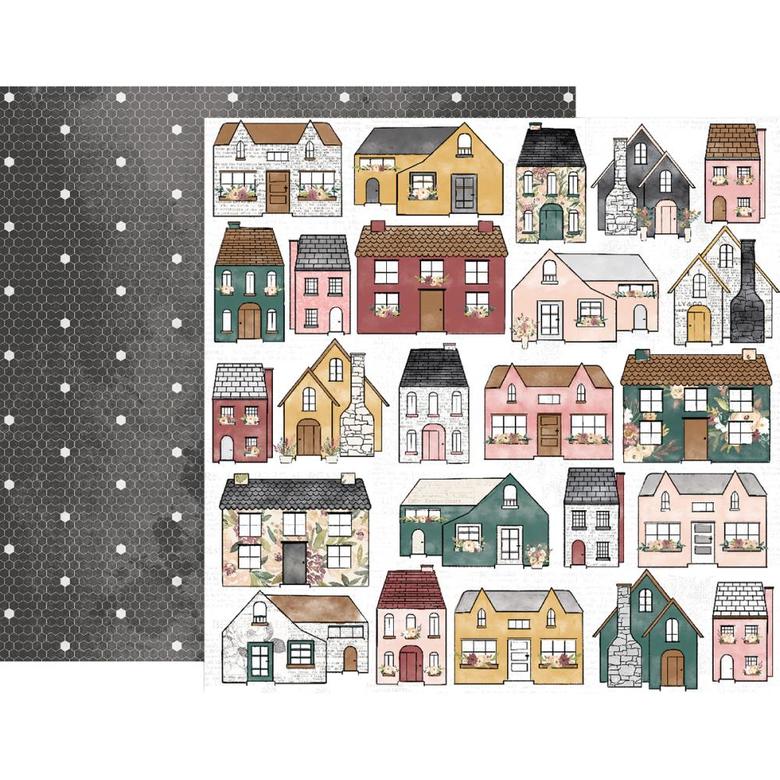 Лист бумаги двусторонней Auburn Lane 05- Pink Paislee (2)