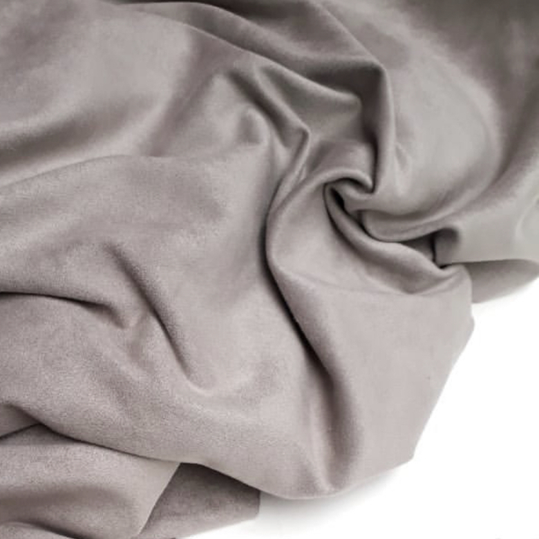 Замша двусторонняя цвет тёплый серый 35*50