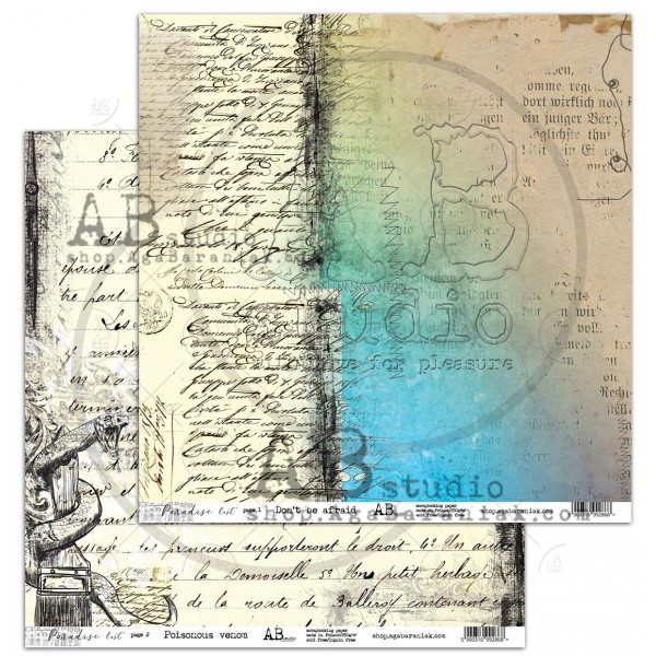 Бумага для скрапбукинга "Paradise Lost" 1/2 - Don't be afraid - 12'x12'