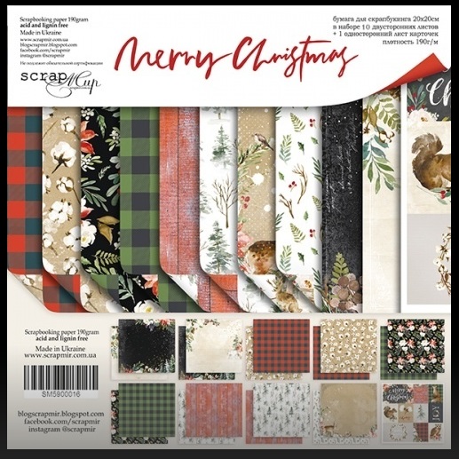 Набор бумаги Scrapmir Merry Christmas 30*30