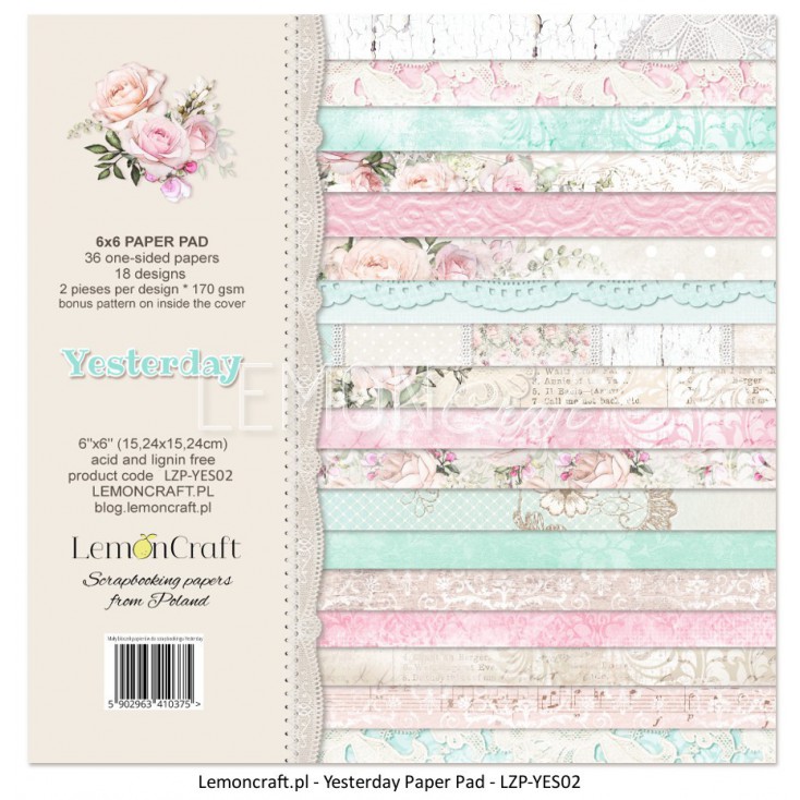 Набор бумаги Yesterday 15,24х15,24 см