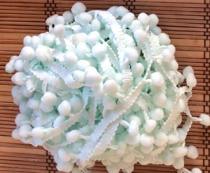 Лента из помпонов мятная, 1 ярд