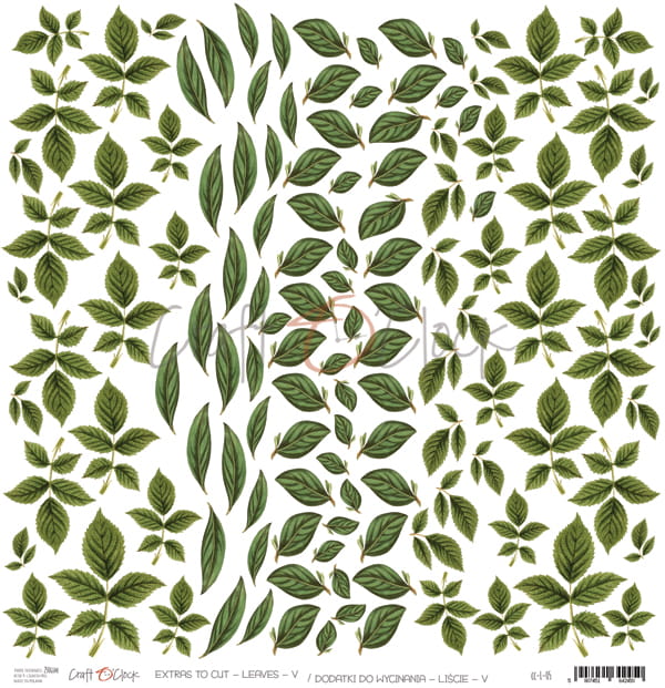Лист для вырезания ЛИСТЬЯ - 05 Craft O'clock