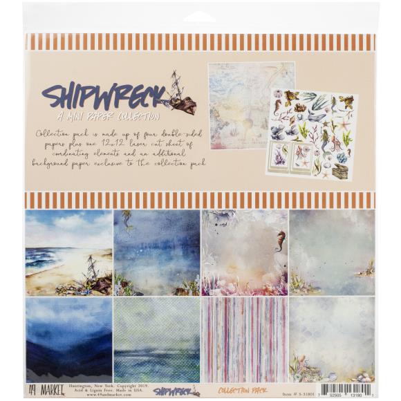 Набор бумаги Shipwreck 49 And Market Collection Pack 12"X12 (п.6)