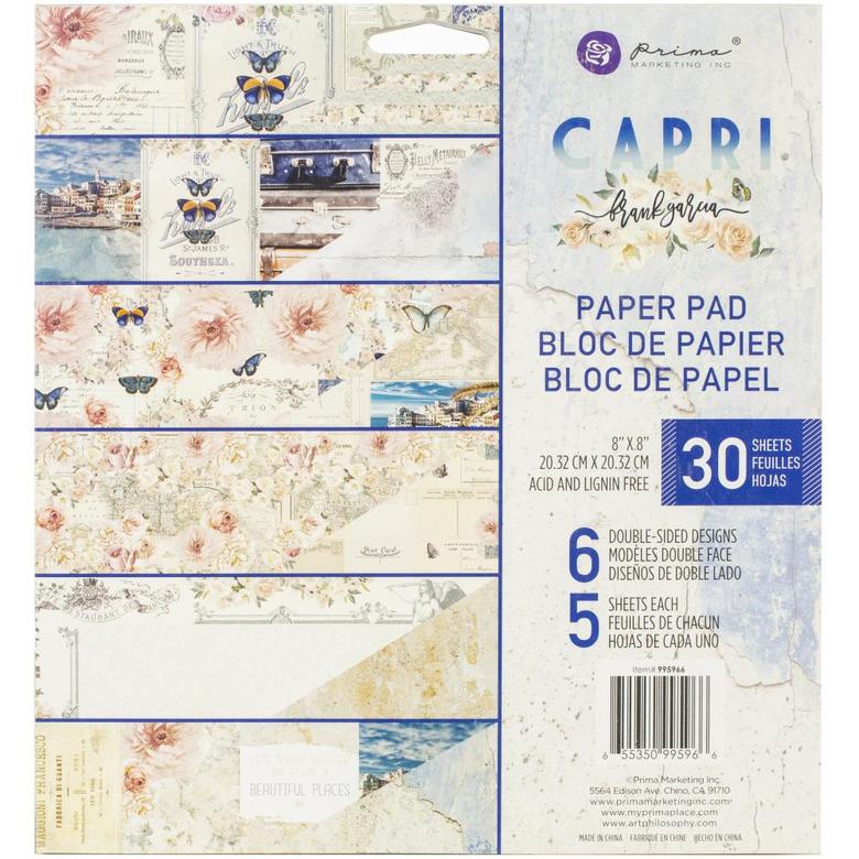 набор бумаги Prima Marketing Double-Sided Paper Pad 20*20 30/Pkg Capri