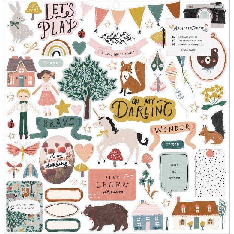 Чипборд - Magical Forest от Crate Paper 67/Pkg