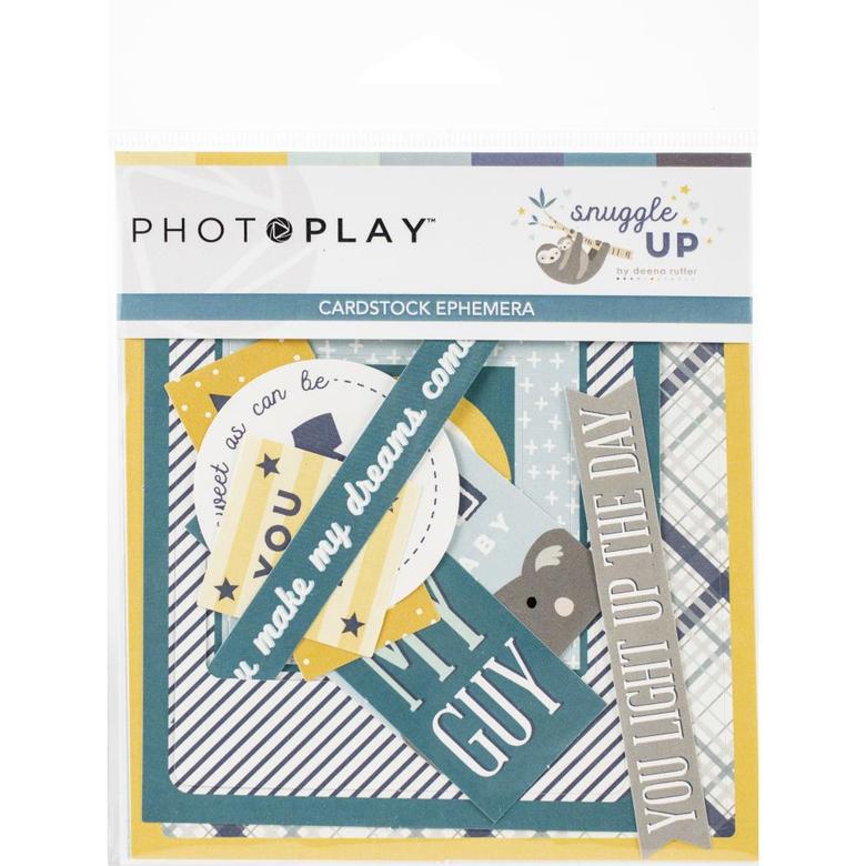 высечки Snuggle Up Boy Ephemera Cardstock Die-Cuts by Photoplay Paper