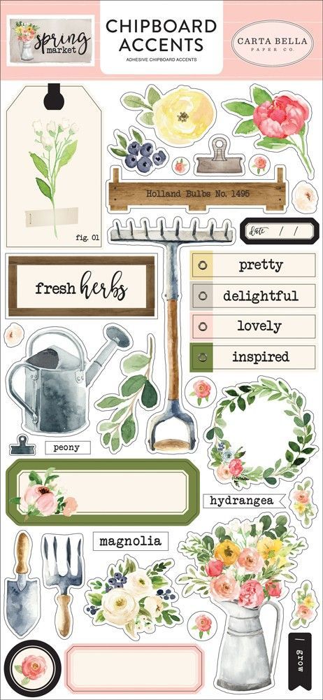 Чипборд Carta Bella “Spring Market”