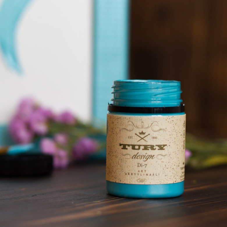 Краска акриловая Aturi Design DI-7 бирюзовый 55-4