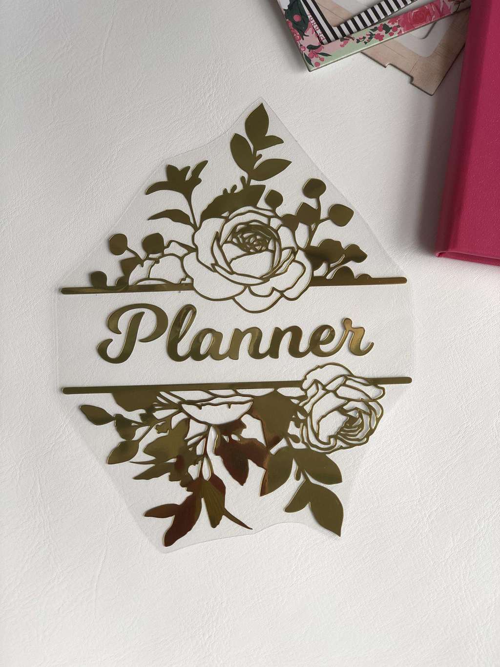 Термотрансферная наклейка «Planner.#6” золото