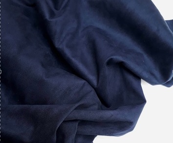 Замша двухсторонняя цвет глубокий синий (35*50)