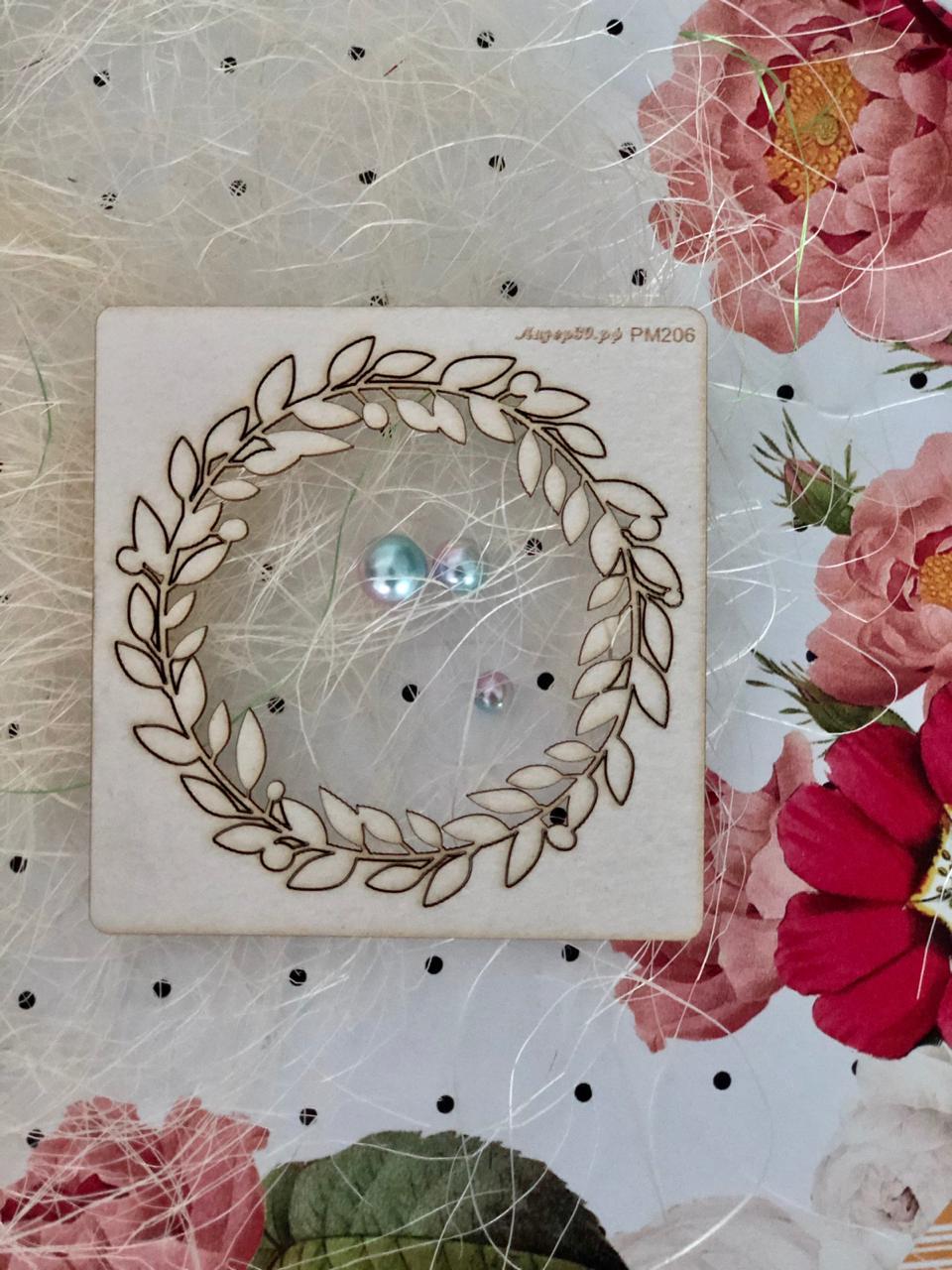 Чипборд рамка венок 7,5