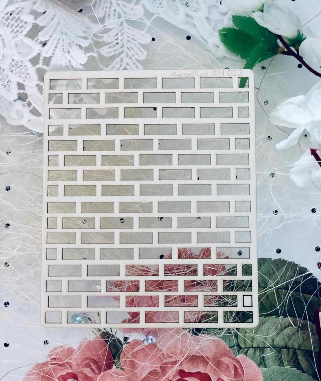 Чипборд фоновый узор «кирпич» 10*12