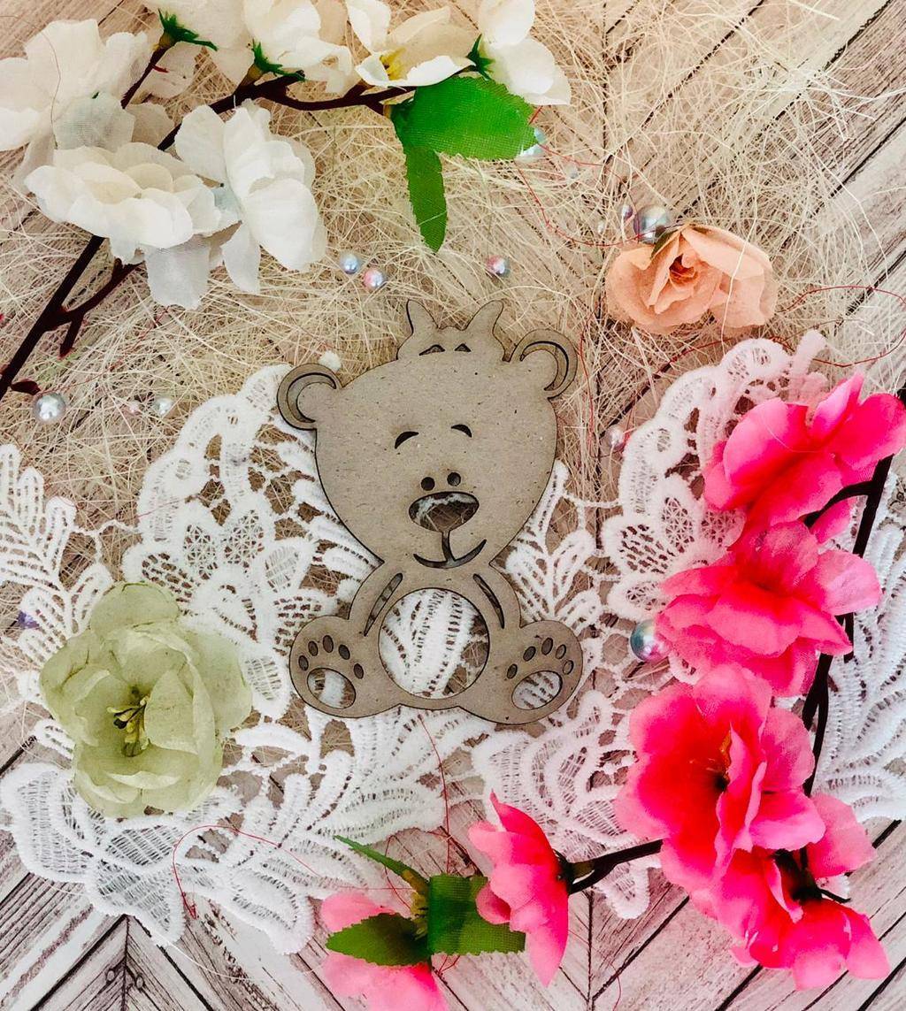 Заготовка для тиснения « мишка девочка»