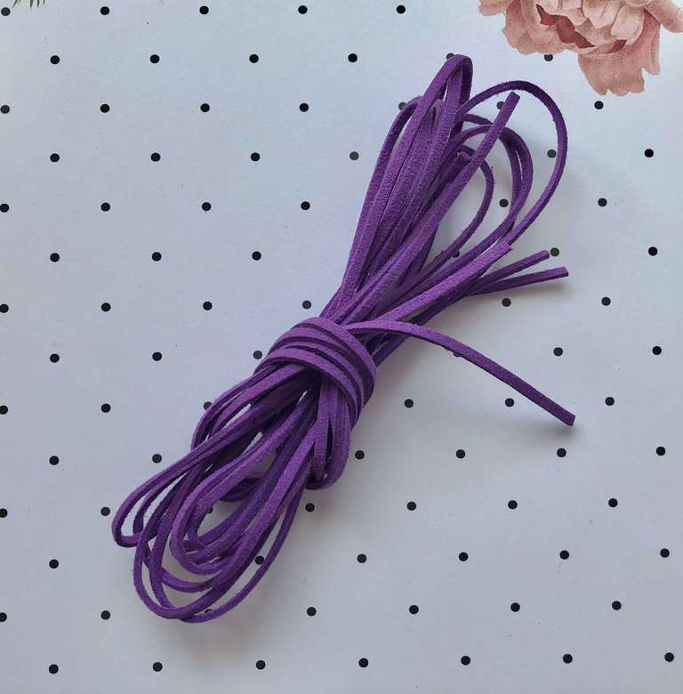 Декоративный замшевый шнур - фиолетовый