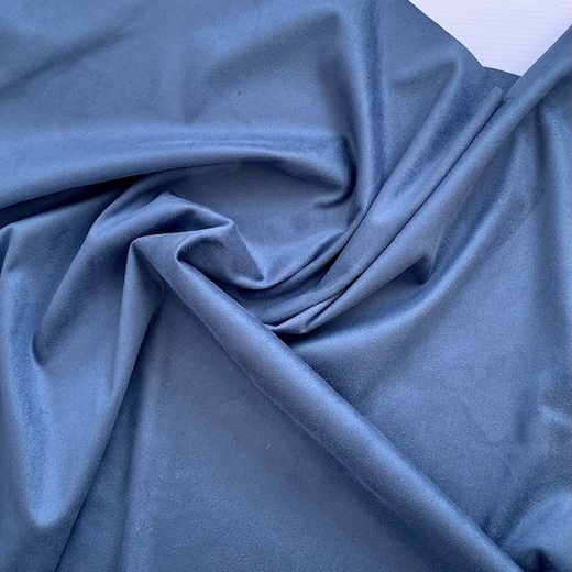 Замша двусторонняя - Голубой насыщенный - 35*50