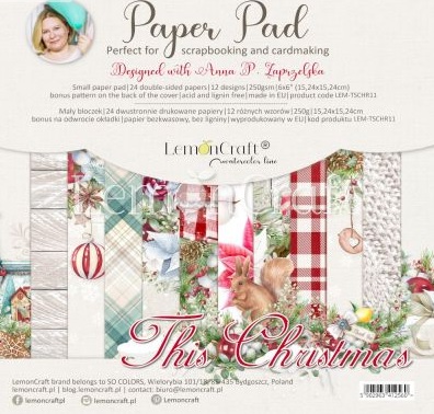 1/4 Набора бумаги  This Christmas  15,24 х 15,24 (24 л)