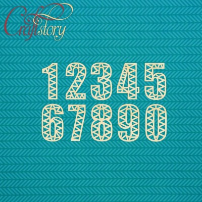 ДЕРЕВЯННЫЙ ЧИПБОРД ЦИФРЫ ЗИГЗАГ