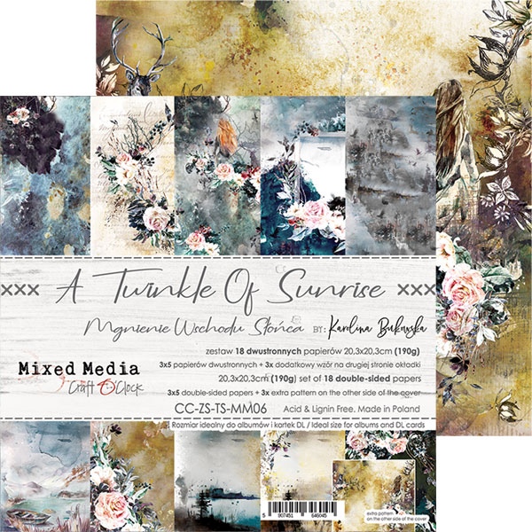 1/3 Набора бумаги Craft O'clock - A Twinkle of Sunrise 20*20