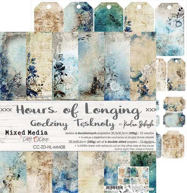 Набор бумаги Craft O'clock - xx Hours of Longing xxx - 30*30