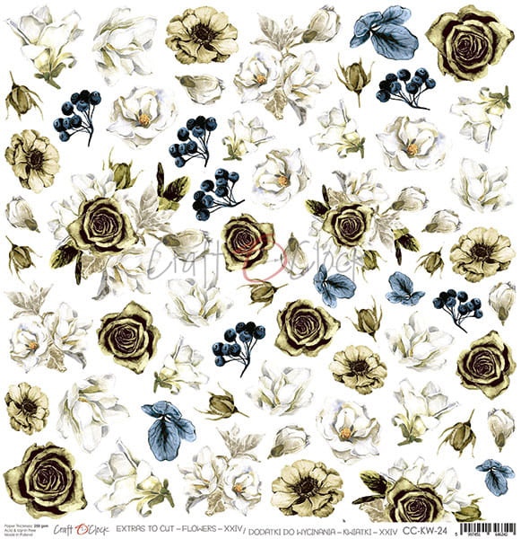 Лист для вырезания FLOWERS - XXIV - Craft O'clock
