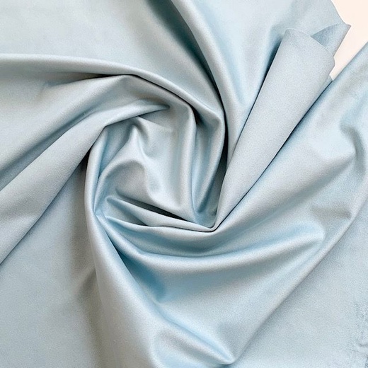 Замша двусторонняя голубая лазурь - PREMIUM - 35*50